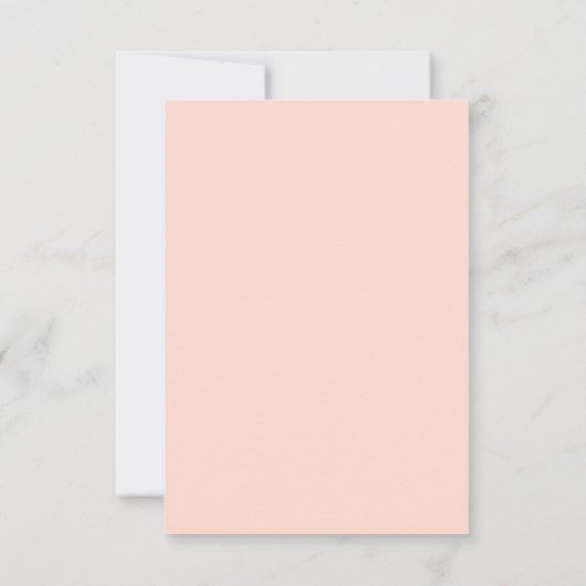 Minimalist Peach Botanical Save the Date (Rückseite)