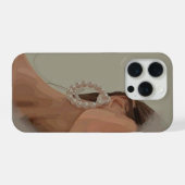 Minimalist Pearl Hoop Earring Art Phone Case  iPhone Hülle (Rückseite (Horizontal))