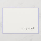Minimalist Periwinkle Border Personalized Script Mitteilungskarte (Vorderseite)