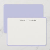 Minimalist Periwinkle Personalized Script Rounded Mitteilungskarte (Vorne/Hinten)
