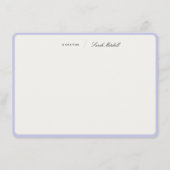 Minimalist Periwinkle Personalized Script Rounded Mitteilungskarte (Vorderseite)