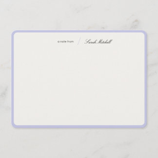 Minimalist Periwinkle Personalized Script Rounded Mitteilungskarte