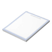 Minimalist Periwinkleblau Zwei-Rahmen-Name Notizblock (Rotiert)
