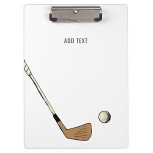 Minimalist Personalisiert Modern Vintage Golf Klemmbrett