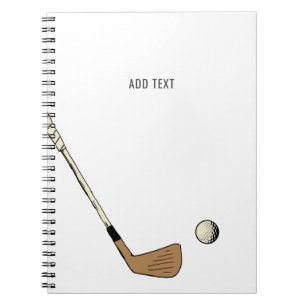 Minimalist Personalisiert Modern Vintage Golf Notizblock