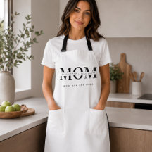 Minimalist Personalisierte Mama Name Schürze