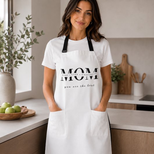 Minimalist Personalisierte Mama Name Schürze