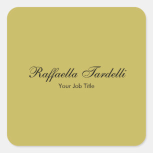 Minimalist personalisierter benutzerdefinierter Na Quadratischer Aufkleber