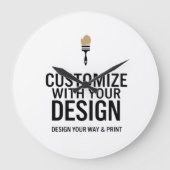Minimalist Personalized Company Branded Custom  Große Wanduhr (Vorderseite)