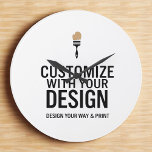 Minimalist Personalized Company Branded Custom  Große Wanduhr<br><div class="desc">Make every minute count with this Minimalist Personalized Company Branded Large Clock, designed to showcase your business logo or custom text in a clean, contemporary style. Perfect for offices, conference rooms, reception areas, or as a corporate gift, this wall clock blends function with subtle brand presence. The oversized design offers...</div>