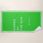 Minimalist Personalized Kissed by the Sun Strandtuch (Vorderseite)