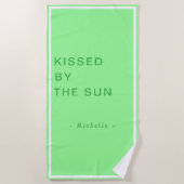 Minimalist Personalized Kissed by the Sun Strandtuch (Vorderseite)