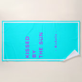 Minimalist Personalized Kissed by the Sun Strandtuch (Vorderseite)