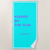 Minimalist Personalized Kissed by the Sun Strandtuch (Vorderseite)