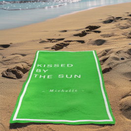 Minimalist Personalized Kissed by the Sun Strandtuch