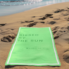 Minimalist Personalized Kissed by the Sun Strandtuch