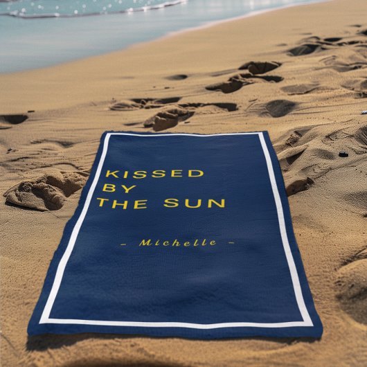 Minimalist Personalized Kissed by the Sun Strandtuch