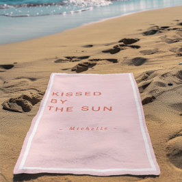 Minimalist Personalized Kissed by the Sun Strandtuch