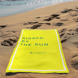 Minimalist Personalized Kissed by the Sun Strandtuch