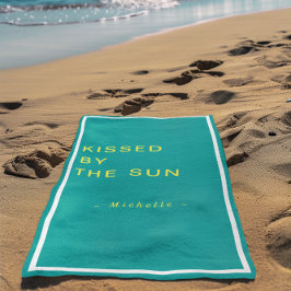 Minimalist Personalized Kissed by the Sun Strandtuch