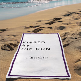 Minimalist Personalized Kissed by the Sun Strandtuch