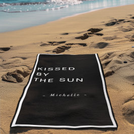 Minimalist Personalized Kissed by the Sun Strandtuch