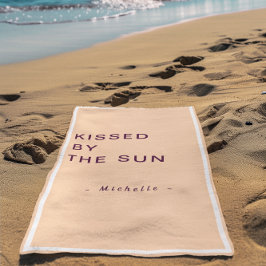 Minimalist Personalized Kissed by the Sun Strandtuch