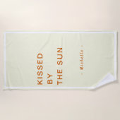 Minimalist Personalized Kissed by the Sun Strandtuch (Vorderseite)