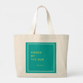 Minimalist Personalized Kissed by the Sun Tote Bag Jumbo Stoffbeutel (Rückseite)