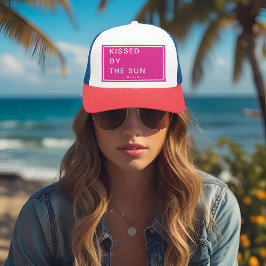 Minimalist Personalized Kissed by the Sun Truckerkappe