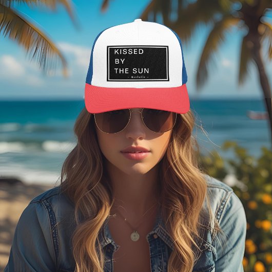 Minimalist Personalized Kissed by the Sun Truckerkappe