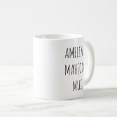 Minimalist Personalized Mahjong Name Design Simple Kaffeetasse (VorderseiteRechts)