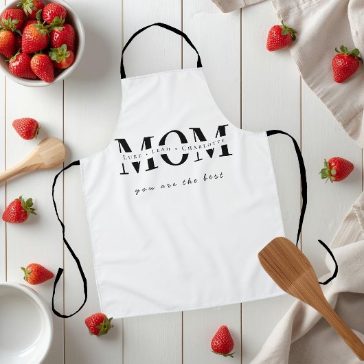 Minimalist Personalized Mom Name Apron Schürze