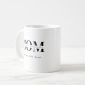 Minimalist Personalized Mom Name Gift Kaffeetasse (Vorderseite Links)
