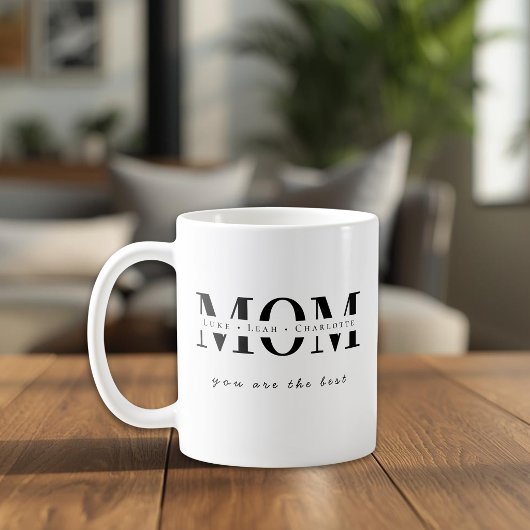 Minimalist Personalized Mom Name Gift Kaffeetasse