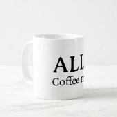 Minimalist Personalized Name Coffee Mug Kaffeetasse (Vorderseite Links)