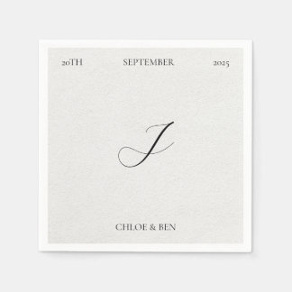 Minimalist, Personalized Napkins Serviette