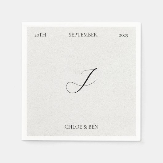 Minimalist, Personalized Napkins Serviette (Vorderseite)