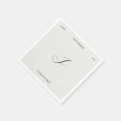 Minimalist, Personalized Napkins Serviette (Ecke)