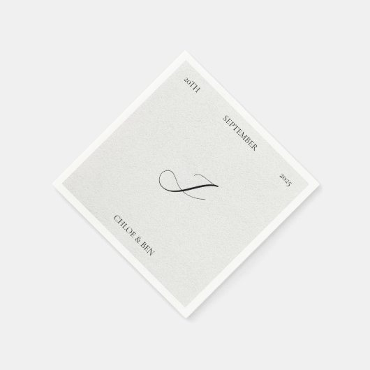 Minimalist, Personalized Napkins Serviette (Ecke)