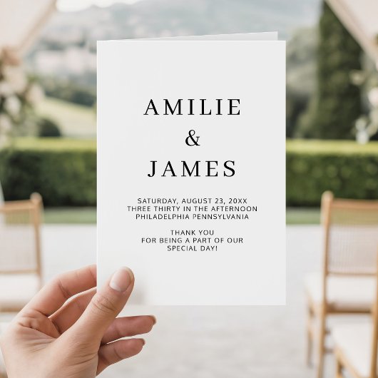 Minimalist Personalized Wedding Modern Wedding Karte