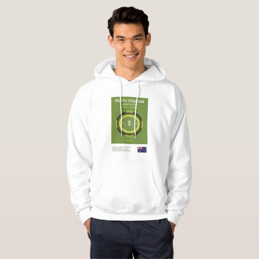 Minimalist Perth Cricket Ground Line Print Hoodie (Vorne ganz)