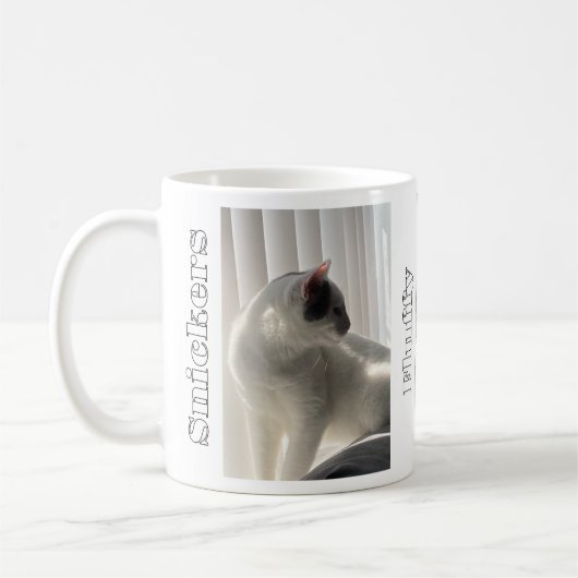 Minimalist Pet Photos and Names Kaffeetasse (Links)
