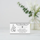 Minimalist Pet Sitter Business Card | Professional Visitenkarte (Stehend Vorderseite)