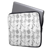 Minimalist Pharmacy Icon Pattern Laptop Sleeve (Vorderseite Links)