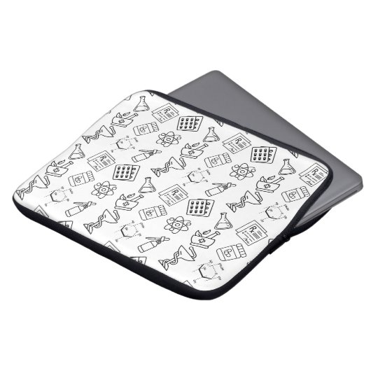Minimalist Pharmacy Icon Pattern Laptop Sleeve (Vorne Oben)