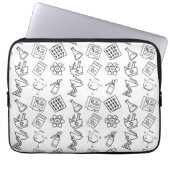 Minimalist Pharmacy Icon Pattern Laptop Sleeve (Vorderseite)