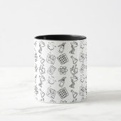 Minimalist Pharmacy Icon Pattern Two-Tone Mug Tasse (Zentrum)
