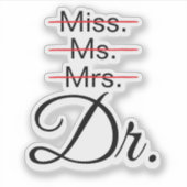 Minimalist PhD MD Graduation Aufkleber (Vorderseite)