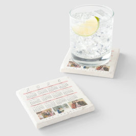 Minimalist Photo 2026 Yearly Calendar Keepsake Steinuntersetzer